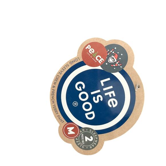 Life is Good Jake and Rocket Unplug Campfire Men's 2 Pc Pajama Set Sz Medium New - Picture 6 of 7